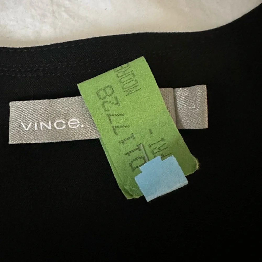 Vince black tunic with tassel tie, size large - Picture 5 of 9